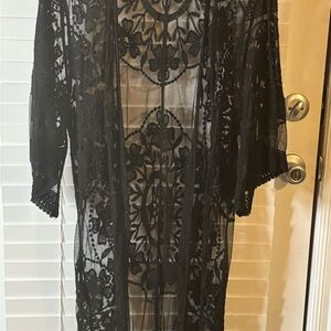 Chic Black Lace Long Sleeve Dress